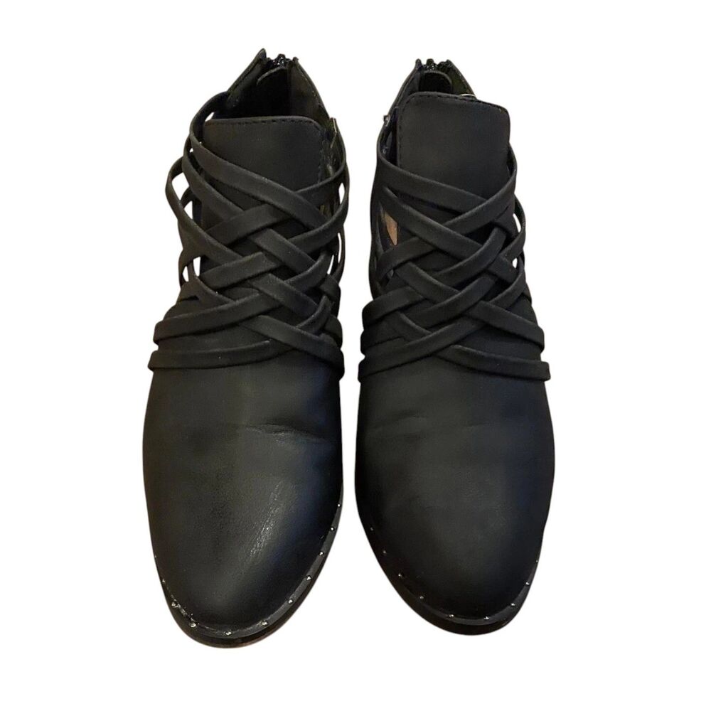MAURICES Cece Multi Strap Ankle Bootie Shoe BLACK Size 7 - Picture 3 of 6